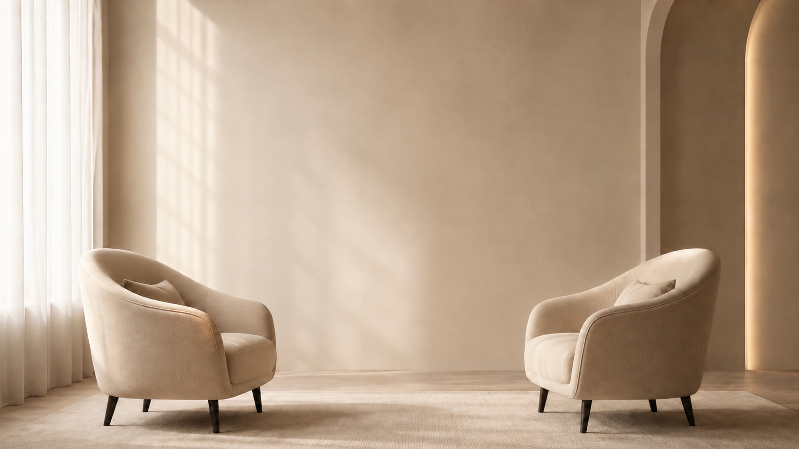 Deux fauteuils dans un espace lumineux et apaisant